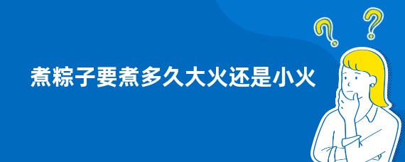 煮粽子要煮多久大火还是小火
