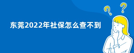 东莞2022年社保怎么查不到