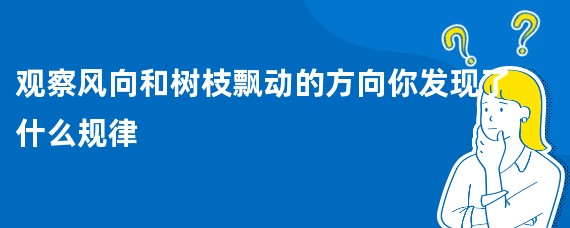 观察风向和树枝飘动的方向你发现了什么规律